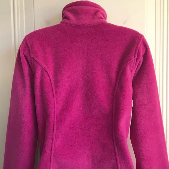 Columbia Women's Fuchsia Pink Fleece Full Zip Jacket with pockets size XS NWT - Picture 12 of 16